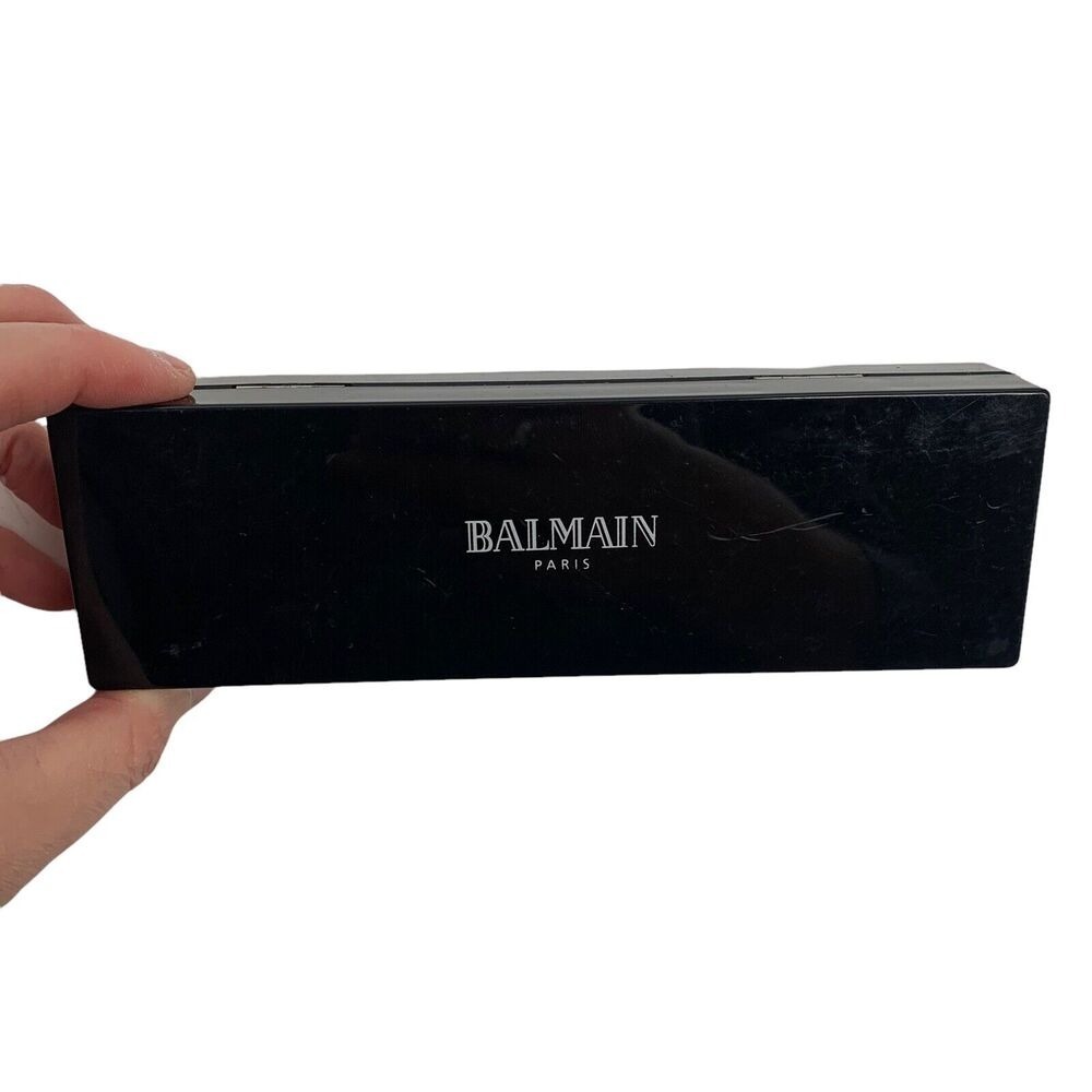 Balmain Paris Pen Case Black Hinged Holder No Pen Included Empty